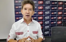 Luis Pérez, candidato presidencial, durante su visita a Zona Cero.