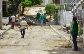 Uno de los tramos a pavimentar en La Playa.
