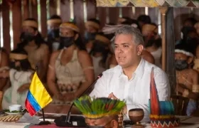 Presidente Duque estuvo este lunes en Leticia, Amazonas. 