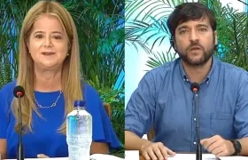La Gobernadora Elsa Noguera y el Alcalde Jaime Pumarejo.