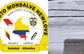 Instituto Monsalve Newlove y una de las citaciones.