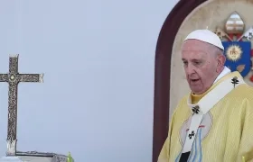 Papa Francisco en Hungría, en una visita corta.