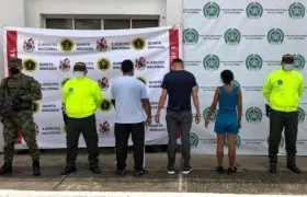 Los tres miembros del ELN capturados en el Magdalena Medio.