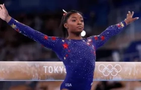 La gimnasta estadounidense Simone Biles.