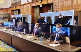 Audiencia de la Corte Internacional de Justicia.