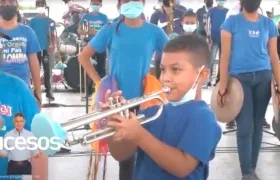 La Banda de Baranoa en plena actuación.