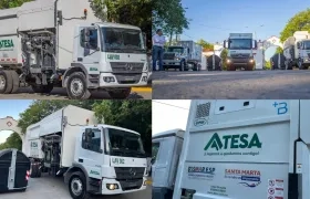 Imágenes de los vehículos y contenedores.