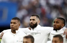 Karim Benzema (centro).