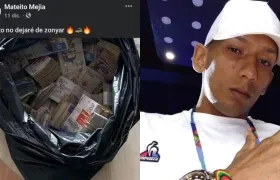 Mateo Mejía Molina y la publicación.