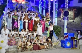 Sesenta artistas participaron en la escenificación del nacimiento en Belén