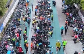 Vistazo a la competencia en su parte de ciclismo. 