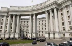 Vista general del edificio del Ministerio de Exteriores en Kiev, Ucrania, en una fotografía de archivo. 