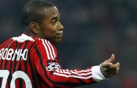 Robinho, jugador brasileño. 