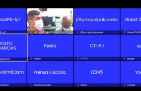 Aspecto de la audiencia virtual contra Libardo Gutiérrez. 