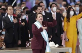 La presidente electa Xiomara Castro jura como nueva presidente de Honduras.