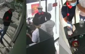 Momento en que ocurrió el atraco. 