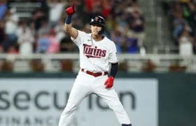 Giovanni Urshela, pelotero colombiano. 