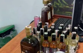 Licores hallados en La Picota.