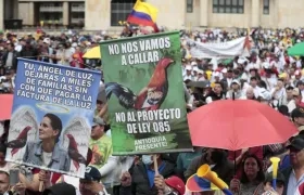 Personas protestando. 