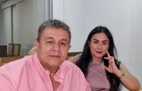 Luis Miguel Ibáñez Galvis y su esposa Rosmery Wehedeking.