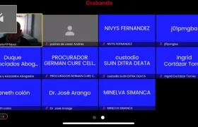 Momento de la audiencia 