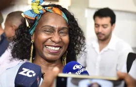 María Isabel Urrutia, ministra del Deporte. 