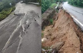 El desastroso estado en que se encuentra la vía.