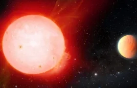 Impresión artística del planeta gaseoso "ultraesponjoso".