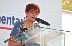 La ministra de Cultura, Patricia Ariza en El Banco