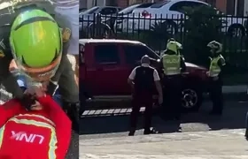 Momentos en que el presunto delincuente es capturado.