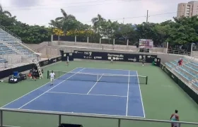 Cancha principal del parque de Raquetas María Fernanda Herazo. 