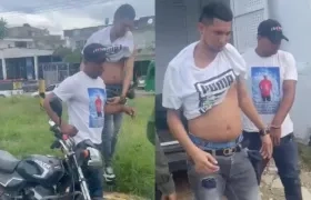 Los capturados por el atraco.