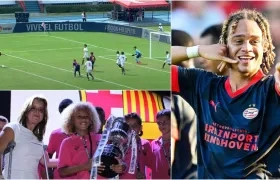 Xavi Simmons al lado de la entonces alcaldesa, Elsa noguera. 