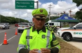 Teniente coronel Héctor Uribe, jefe seccional de Tránsito y Transporte Policía Metropolitana de Barranquilla.