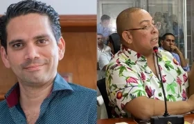 Jairo De Castro Peña. gerente de Triple A, y el presidente del Concejo, Juan Ospino