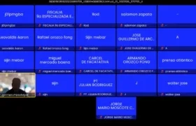 Aspecto de la audiencia virtual donde el juez se declaró impedido. 