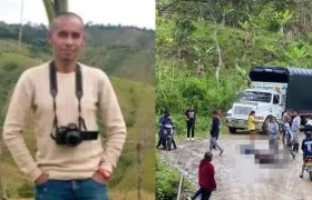 Wilder Córdoba y el lugar donde fue asesinado. 