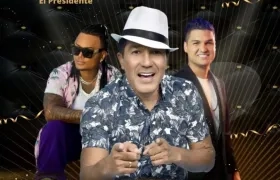 Mr. Black, Checo Acosta y Elder Dayán. 