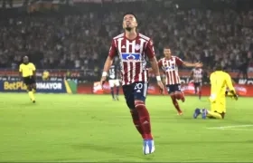 Fernando Uribe alcanzó a convertir con Junior su gol 100 en la Liga.