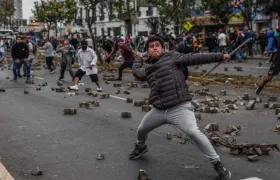 Seguidores del destituido presidente Pedro Castillo en las protestas del pasado miércoles en Perú.