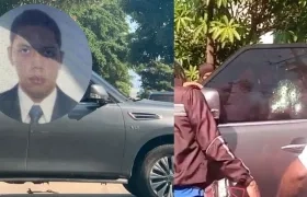 Jorge Mauricio Salazar López fue atacado a bala cuando conducía esta camioneta. 