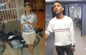 Jhefri Rodríguez Pastrana, la víctima, y Miguel Cardales Rojano, el capturado.
