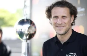 Diego Forlán, jugador uruguayo. 