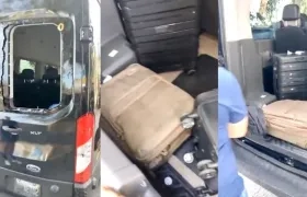 El vidrio roto y los pocos elementos que dejaron los ladrones.