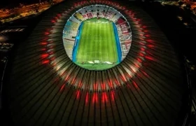 Toma aérea cenital del estadio Maracaná, en Río de Janeiro (Brasil). 