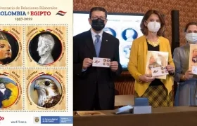 La Vicepresidente y Canciller, Marta Lucía Ramírez, lideró el evento de lanzamiento del sello postal conmemorativo. 