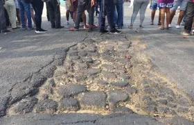 Lugar del accidente en La Loma de La Manga.