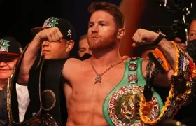 Saúl 'Canelo' Álvarez, boxeador mexicano. 