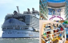 El barco de la compañía Royal Caribbean dio hoy la bienvenida a su. huéspedes