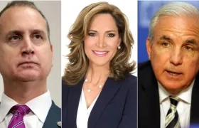 Mario Díaz-Balart, María Elvira Salazar, y Carlos Giménez, congresistas.
